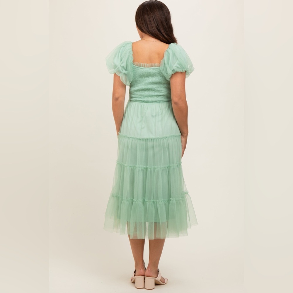 Pinkblush tulle mint sage midi dress nwt - Picture 6 of 7
